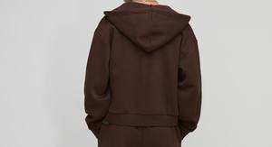 Hombro caído con parte inferior corta Sudadera con capucha de peso pesado Logotipo personalizado Hombre Sudadera con capucha de algodón Cremallera OEM Sudaderas con capucha y sudaderas para hombres - Product Image 5