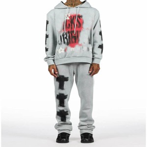 Ensemble de survêtement de jogging pour homme, vêtements de sport, tenue d'entraînement confortable, tenue de course respirante, ensemble de vêtements de sport pour la remise en forme quotidienne - Product Image 1
