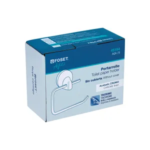 Foset Aqua scatola di 6 unità di supporti per carta igienica con supporto in metallo e barra - Product Image 4