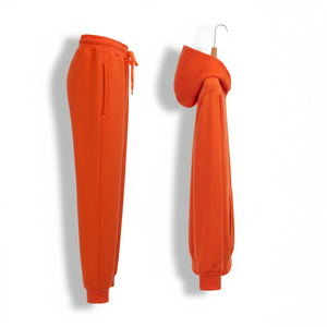 ชุดเซ็ตแทรคสูทผู้ชายสองชิ้น สไตล์สตรีทแวร์ สำหรับฤดูหนาว สีพื้น ทรงปกติ ไซส์พลัส ใส่สบาย เหมาะสำหรับออกกำลังกาย ผ้าฝ้าย 100% - Product Image 3