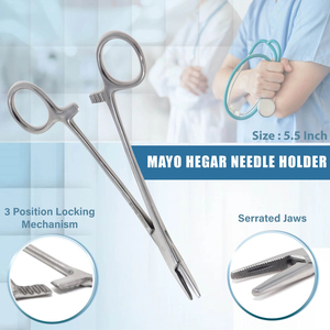Ensemble de 13 instruments chirurgicaux en acier inoxydable Hosanna, classe I, outils de chirurgie majeure/minor, boîte manuelle avec couvercle inclus, CE - Product Image 4