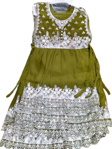 High Quality Kids ( Girls ) Readymade Fancy <b>Dress</b> Export Quality Readymade Organza <b>Dress</b> Breathable Kids Pakistani <b>Dress</b> - Product Image 3