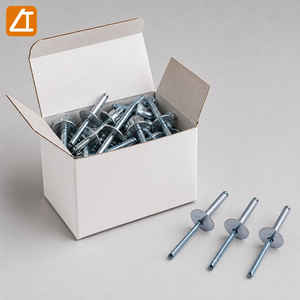 Rivets aveugles à grande bride, tête en aluminium, mandrin en acier, 3.2-4.8mm, galvanisés, pour fixation de tôles fines, plastique et bois - Product Image 3