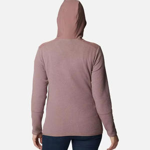 Sudadera con Capucha de Algodón de Manga Larga Informal para Mujer, Ropa de Calle de Alta Calidad con Diseño de Logotipo Bordado Personalizado, Media Cremallera de Invierno - Product Image 2
