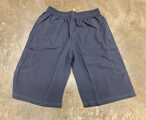 Pantalones cortos de microfibra personalizados grises Pantalones cortos de microfibra con 5 bolsillos, con logotipo y diseño del cliente. - Product Image 1