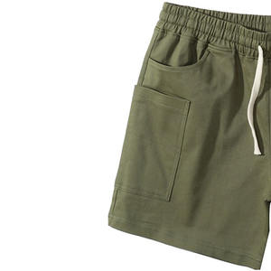 Pantalones cortos de gimnasio de estilo callejero para hombre con logotipo personalizado, pantalones de chándal de malla verde para correr, nadar, usar en la playa, pantalones cortos de verano - Product Image 6