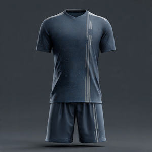 Uniforme de Fútbol a Rayas OEM, Camiseta de Entrenamiento de Fútbol, Conjunto de Pantalones Cortos Deportivos para Correr, Uniforme de Fútbol Estampado - Product Image 5