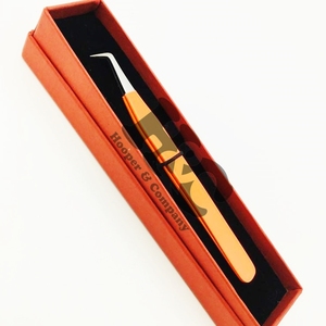 ใหม่แหนบขนตาสีชมพูอ่อนตัวมิงค์สแตนเลสกล่องการ์ดไฟเบอร์ปลายบูตปริมาณแหนบขยายโลโก้อย่างยั่งยืน - Product Image 6