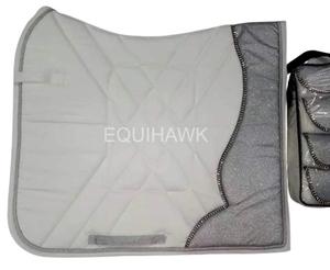 Tapis de selle en coton haute densité avec doublure en tissu de conception scintillante à décor de cristal de mode pour l'équitation - Product Image 3