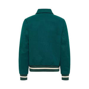 Chaqueta Bomber Impermeable de Invierno Castellan Green con Logotipo Personalizado, Seda de Alta Calidad |   Ropa Deportiva Escolar, Moda Urbana - Product Image 2