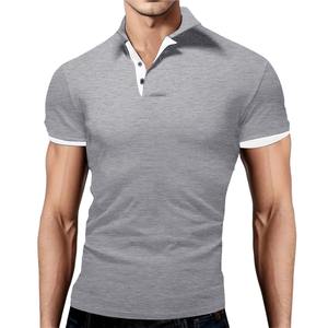 Chemise boutonnée à manches courtes pour homme, tricotée, anti-boulochage, imprimée sur mesure, pour l'été, décontractée - Product Image 5