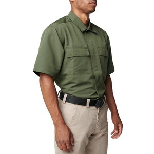 Uniforme de trabajo de guardia de seguridad de verano Unisex personalizado 2025, camisa de oficina abotonada de manga corta barata con bolsillos para hombres - Product Image 2