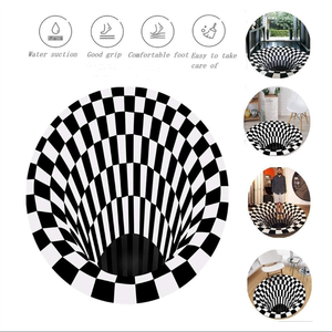 Alfombra Moderna de Diseño Impresa en 3D, Alfombra Personalizada de Terciopelo Cristal, Súper Suave, Geométrica, Antideslizante, para Decoración de Sala de Estar - Product Image 2