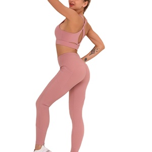 Athletic Wear Multiple Designs <b>Women</b> Active Wear Set Sport Bra High Waist Workout <b>Leggings</b> Fitness Yoga Sets - Product Image 1