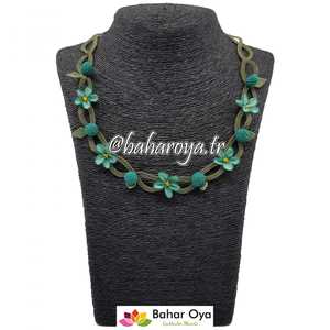 Collier de mode Aliye Kolye Yeşil avec İğne Oyası - Product Image 1
