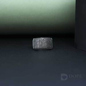 Bague tendance en acier inoxydable avec diamant Moissanite certifié IGI, création de laboratoire, design unisexe, plaqué or 14 carats, pour les fêtes et le quotidien - Product Image 3