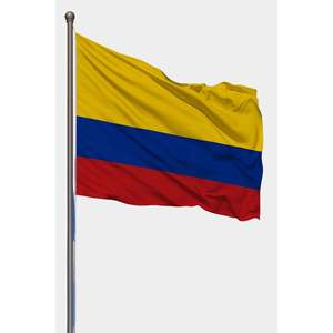 Drapeau extérieur de la Colombie avec logo personnalisé, impression numérique, disponible en aluminium, nylon, polyester, vinyle, soie pour les secteurs automobile, assurance et éducation - Product Image 1