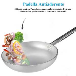 Agnelli professionale 28cm di alluminio antiaderente padella in acciaio inox pentola da cucina perfettamente resistente per la cottura - Product Image 3