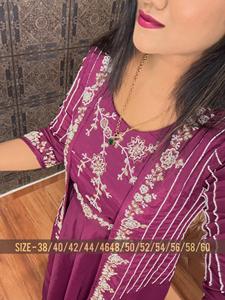 Tallas grandes indio étnico Chinnon largo Kurti Palazzo Dupatta traje mujer boda Festival Pooja trabajo hecho a mano vestido de novia tradicional - Product Image 3