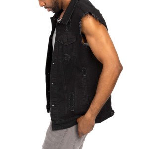 Chaleco vaquero portátil cómodo de alta calidad para hombre, última moda informal, relleno de algodón transpirable de talla grande para otoño - Product Image 6