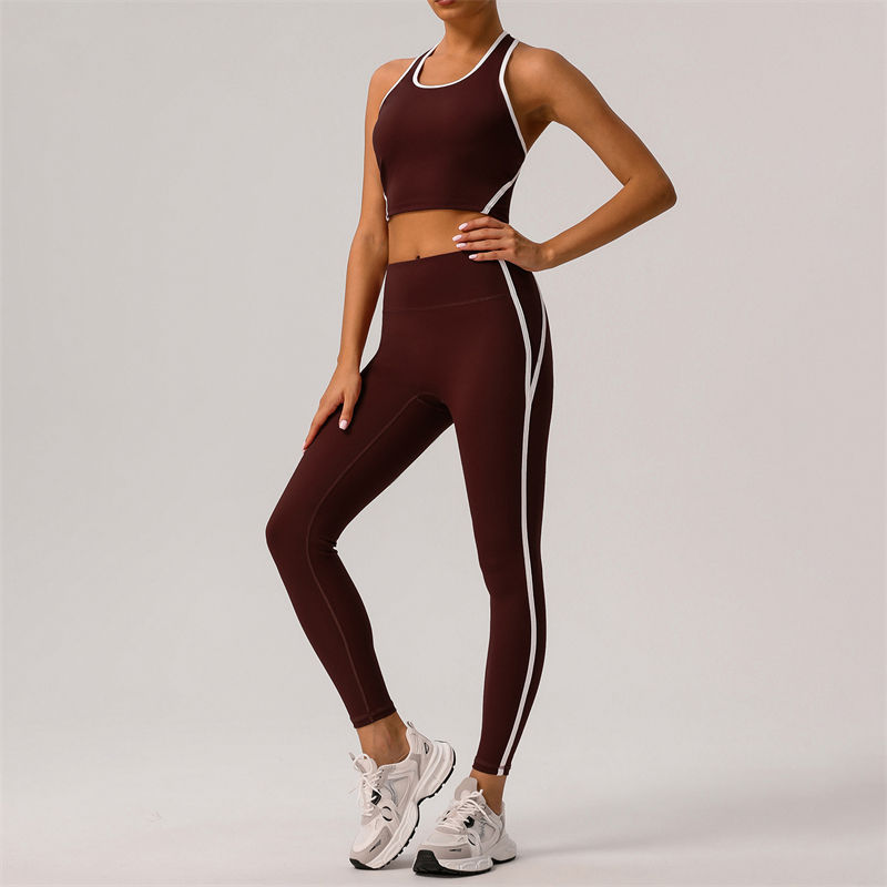 gilet+leggings-marron