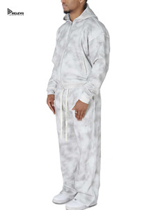 Nuevo Estilo, Pantalones Deportivos de Invierno de Alta Calidad con Estampado Acid Wash, Conjunto de 2 Piezas con Cierre, Chándal Vintage para Hombre, OEM - Product Image 4