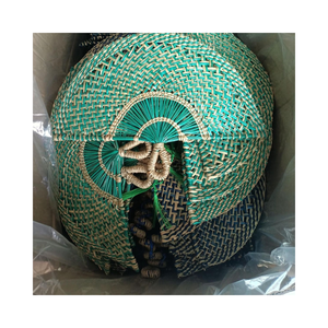 Accessoire de refroidissement Seagrass artisanal écologique personnalisé ventilateur à main pour la décoration de la maison et de l'extérieur - Product Image 5