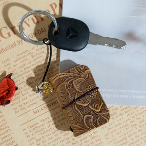 Mini Cuadernos de cuero lindo hecho a mano bolsillo diario llavero 64 páginas Vintage pequeño diario estético amor estilo regalo Idea - Product Image 6