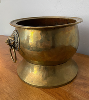 Vente chaude Antique Or Cuivre Finition Aluminium avec poignée de lion Jardinière Pot Vase pour la Maison et le Jardin Décoration de Mariage