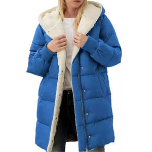 Vêtement d'hiver chaud en duvet, fabricant de vêtements en gros, veste longue à capuche personnalisée pour femmes - Product Image 6