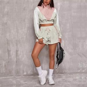 Survêtement décontracté coupe-vent léger unisexe personnalisé Ensemble 2 pièces veste à glissière et pantalon à taille élastique - Product Image 5