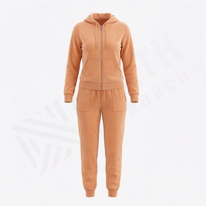 Conjunto Deportivo Formal de Felpa de Algodón de Alta Calidad para Mujer, Ropa Deportiva Profesional para Calle, Diseño Sólido, ODM, Ropa Deportiva de Invierno para Gimnasio - Product Image 1