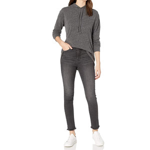 เสื้อฮู้ดกันหนาวสำหรับผู้หญิงผ้าแคนวาสแบบลำลอง - Product Image 4