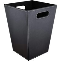 Poubelle faite à la main de conception noire de qualité haut de gamme en acier doux avec un design en relief avec une finition de lavage blanc