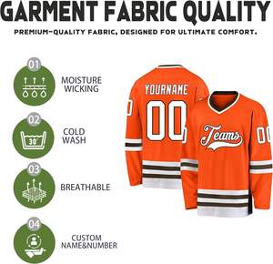 Camisetas de hockey personalizadas con parche de logotipo OEM fabricante directo de fábrica pedido al por mayor suministro - Product Image 2