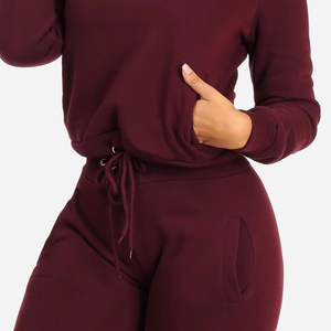 Nuevo estilo de diseño personalizado mujeres chándal venta al por mayor Slim Fit Fitness Wear chándal para damas algodón pulóver Sudadera con capucha - Product Image 6