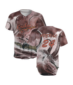 Ropa Deportiva Unisex de Poliéster de Secado Rápido, Transpirable, con Logotipo Personalizado Impreso por Sublimación, Conjuntos de Camisetas de Béisbol Elegantes para Hombres Adultos - Product Image 1