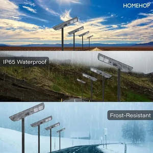 Meilleur lampadaire solaire à LED 400W étanche avec détecteur de mouvement pour la maison, l'extérieur et le jardin - Product Image 1