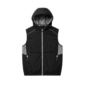 Veste sans manches pour hommes 2025, imperméable, coupe-vent, séchage rapide, légère, course à pied en plein air, à capuche, fermeture éclair, vente en gros OEM - Product Image 1
