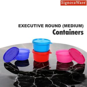 Indian Manufacture Round Medium Plastic <b>Container</b> Set of 4 for Food Storage and <b>Travel</b> Use Available at Affordable Price - Product Image 3