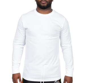 Camiseta deportiva de manga larga personalizada de alta calidad para hombre, algodón teñido liso - Product Image 4