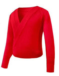 Top de Práctica de Ballet de Algodón para Niñas, Manga Larga, Cuello en V, Cómodo, Camiseta de Tutú para Actuación - Product Image 2