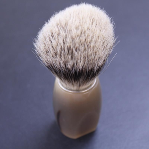 Brosse à raser de luxe de haute qualité, faite à la main, en corne de buffle, poils naturels, brosse professionnelle pour barbier et soin à domicile - Product Image 6