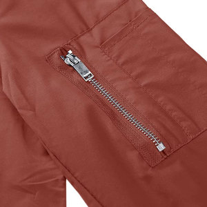 Women's Standing Collar Long Sleeve Full Zip up Short Bomber <b>Jacket</b> 2023 High Quality Women Bomber <b>Jacket</b> - Product Image 6