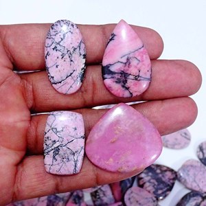 Cabujón de piedras preciosas sueltas de Rodonita Natural de alta calidad AAA +, forma de mezcla de piedras preciosas sueltas, piedras preciosas de Rodonita para la fabricación de joyas - Product Image 5