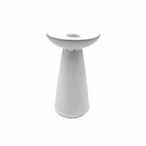 Modern Minimalist White Ceramic Handmade <b>Taper</b> <b>Candle</b> Holder Tall Pedestal 10x10x17cm Home Wedding Decoration Classic Style - Product Image 1