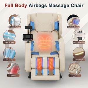 Massage Chair Full Body Zero Gravity Shiatsu Massage Recliner with Heat APP Control Child <b>Lock</b> Body Scan Bluetooth Foot Roller - Product Image 6