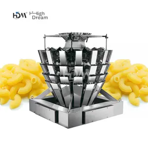 Achterafdichting 500G Penne Macaroni Pasta 16 Kop Combinatie Multihead Weger Multifunctionele Verpakkingsmachines