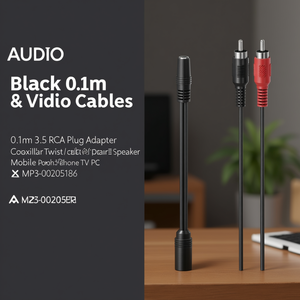 Cavo Jack 3.5 Rca Plugs Negro 00205186 0,1m - Product Image 3