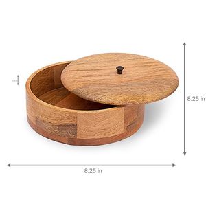 Simple Design Wooden Storage <b>Box</b> Handcrafted Design Natural Wood <b>Box</b> Mango and Acacia Wood <b>Keepsake</b> <b>Box</b> with Multiple Use - Product Image 2